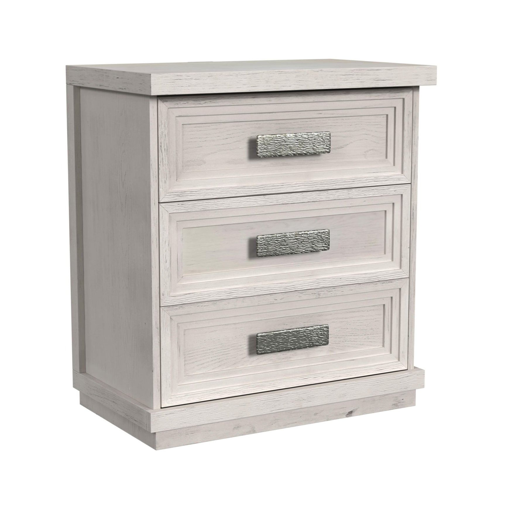 Avalanche 3-Drawer Nightstand with USB in Antique White - Tampa Furniture Outlet