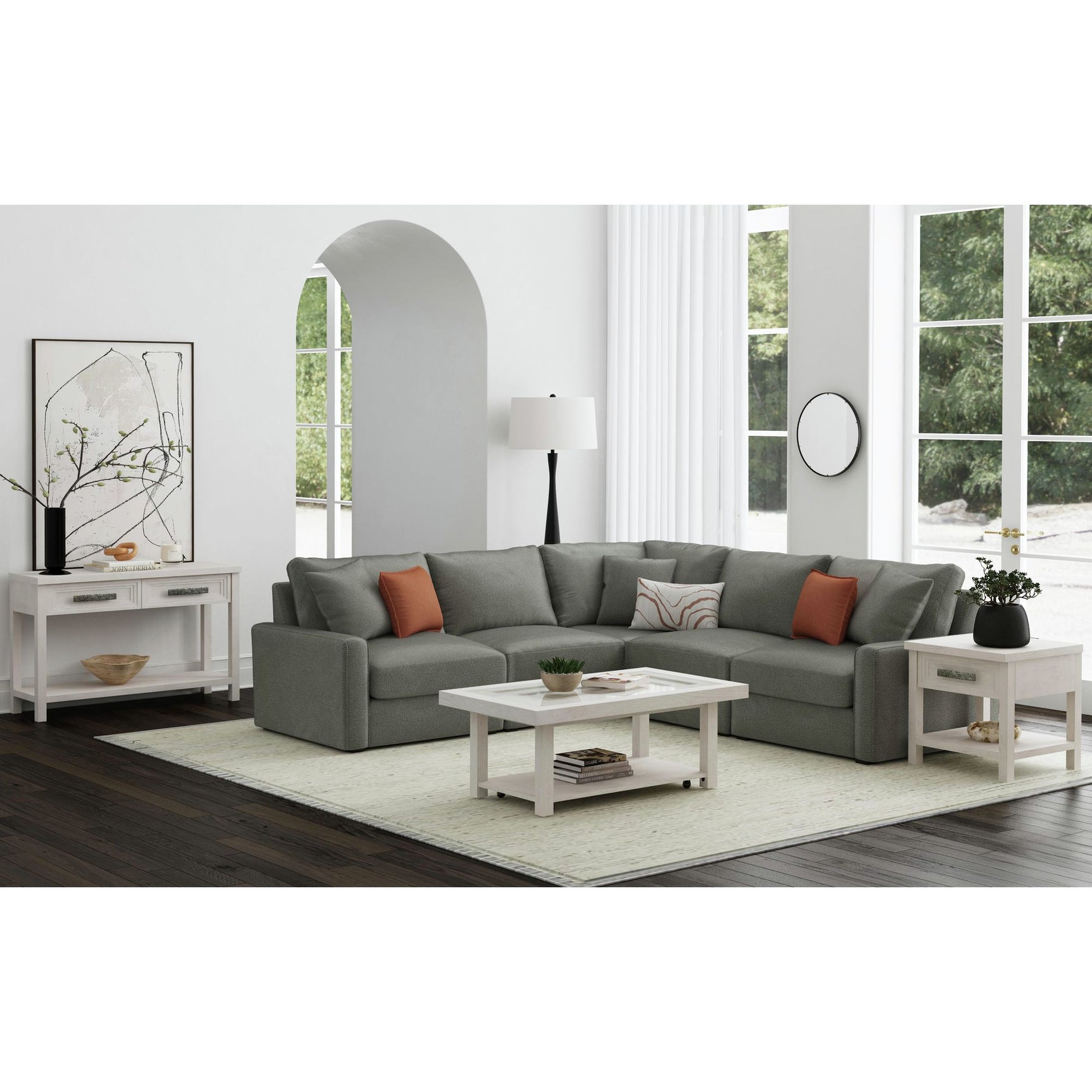 Avalanche Sofa Table in Antique White – SKU T-11600-7-ST | Elements
