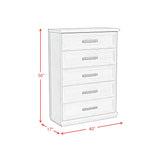 Avalanche 5-Drawer Chest in Antique White - Tampa Furniture Outlet
