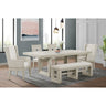 Avalanche Dining Bench in Antique White – SKU D-11600-7-BN | Elements
