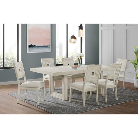 Avalanche Dining Side Chair in Antique White (2 Per Carton) - Tampa Furniture Outlet