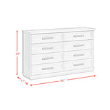 Avalanche 8-Drawer Dresser in Antique White - Tampa Furniture Outlet