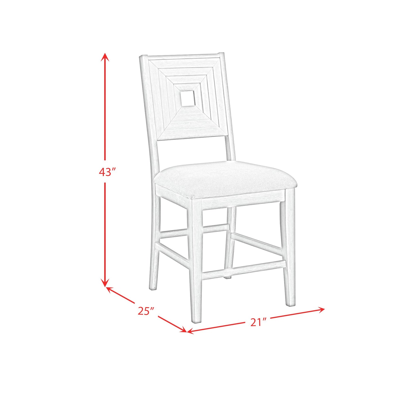 Avalanche Counter Side Chair in Antique White (2 Per Carton) - Tampa Furniture Outlet