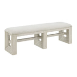 Avalanche Dining Bench in Antique White - Tampa Furniture Outlet