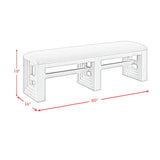 Avalanche Dining Bench in Antique White - Tampa Furniture Outlet