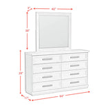 Avalanche Dresser and Mirror Set in Antique White - Tampa Furniture Outlet