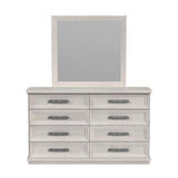 Avalanche Dresser and Mirror Set in Antique White - Tampa Furniture Outlet