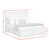Avalanche King Storage Bed in Antique White - Tampa Furniture Outlet