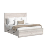 Avalanche King Storage Bed in Antique White - Tampa Furniture Outlet