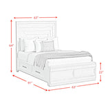 Avalanche Queen Storage Bed in Antique White - Tampa Furniture Outlet