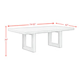 Avalanche Rectangular Dining Table with 18" Leaf in Antique White - Tampa Furniture Outlet