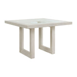 Avalanche Square Counter Table in Antique White - Tampa Furniture Outlet