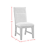 Axel Dining Chair with Light Grey Fabric in Espresso (2 Per Carton) - Tampa Furniture Outlet