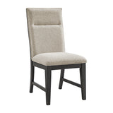 Axel Dining Chair with Light Grey Fabric in Espresso (2 Per Carton) - Tampa Furniture Outlet