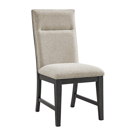 Axel Dining Chair with Light Grey Fabric in Espresso (2 Per Carton) - Tampa Furniture Outlet