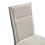 Axel Dining Chair with Light Grey Fabric in Espresso (2 Per Carton) - Tampa Furniture Outlet