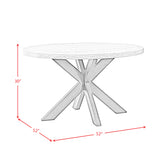 Axel Round Dining Table with Light Grey Top in Espresso - Tampa Furniture Outlet
