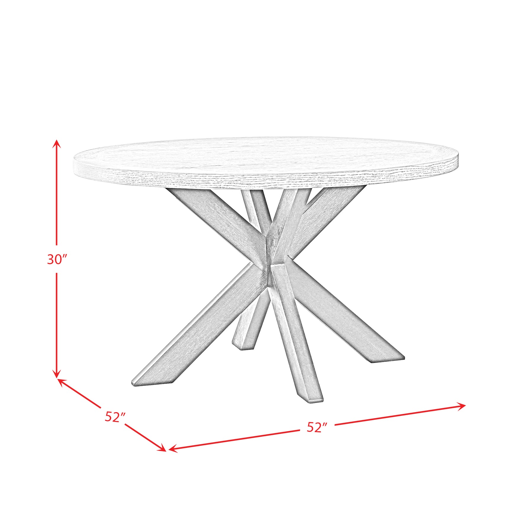 Axel Round Dining Table with Light Grey Top in Espresso - Tampa Furniture Outlet