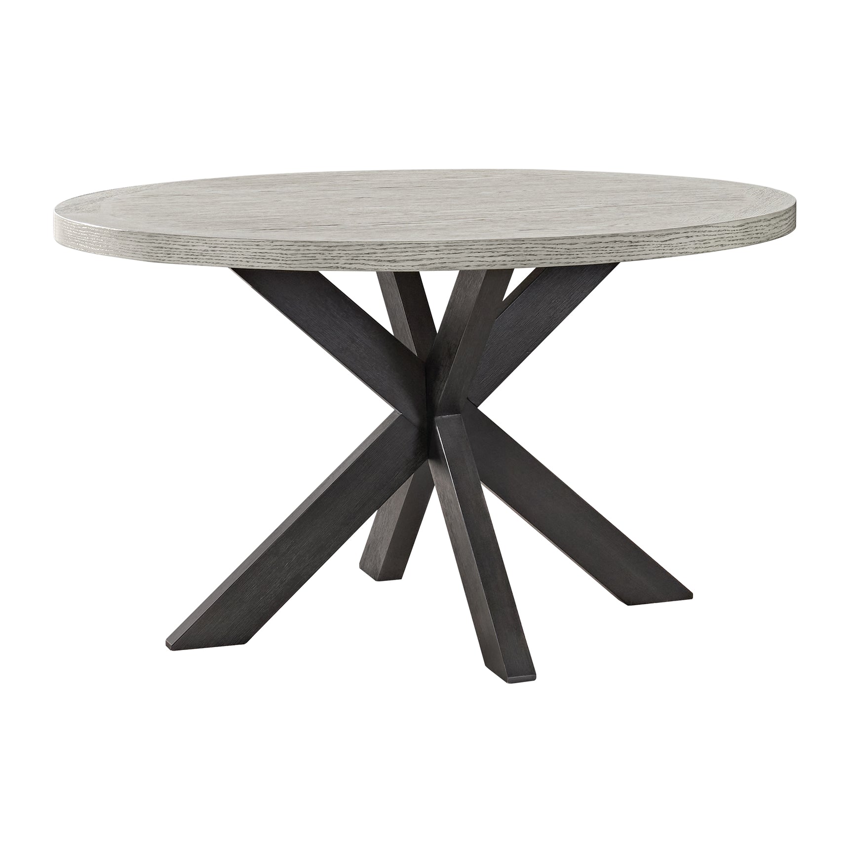 Axel Round Dining Table with Light Grey Top in Espresso - Tampa Furniture Outlet