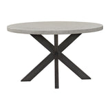 Axel Round Dining Table with Light Grey Top in Espresso - Tampa Furniture Outlet