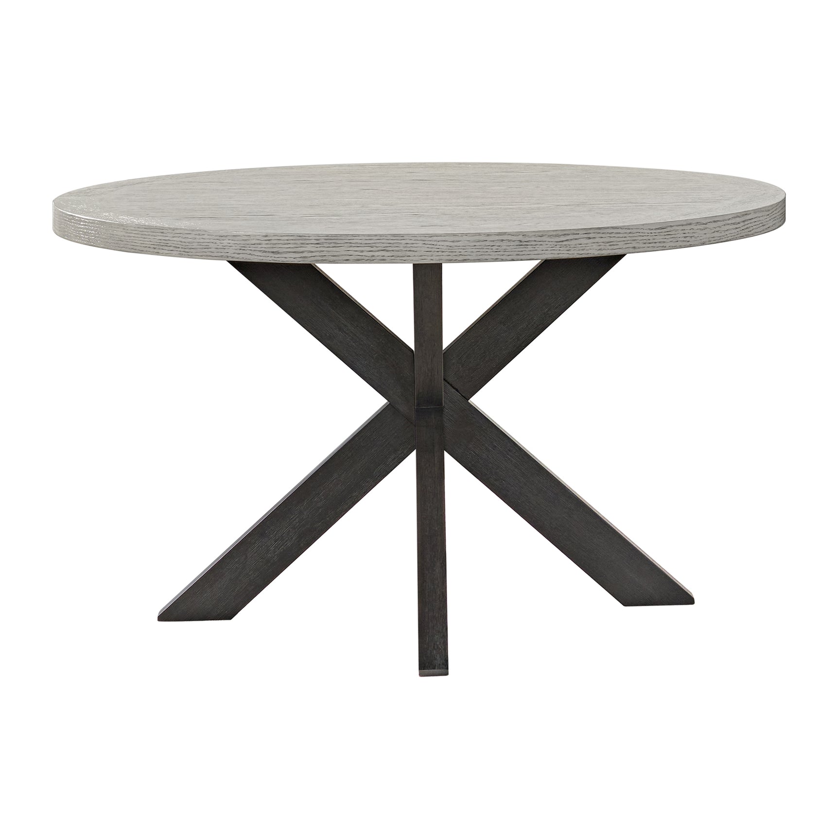 Axel Round Dining Table with Light Grey Top in Espresso - Tampa Furniture Outlet