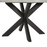 Axel Round Dining Table with Light Grey Top in Espresso - Tampa Furniture Outlet