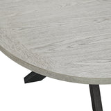 Axel Round Dining Table with Light Grey Top in Espresso - Tampa Furniture Outlet