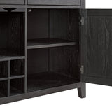 Axel Server in Light Grey and Espresso - Tampa Furniture Outlet