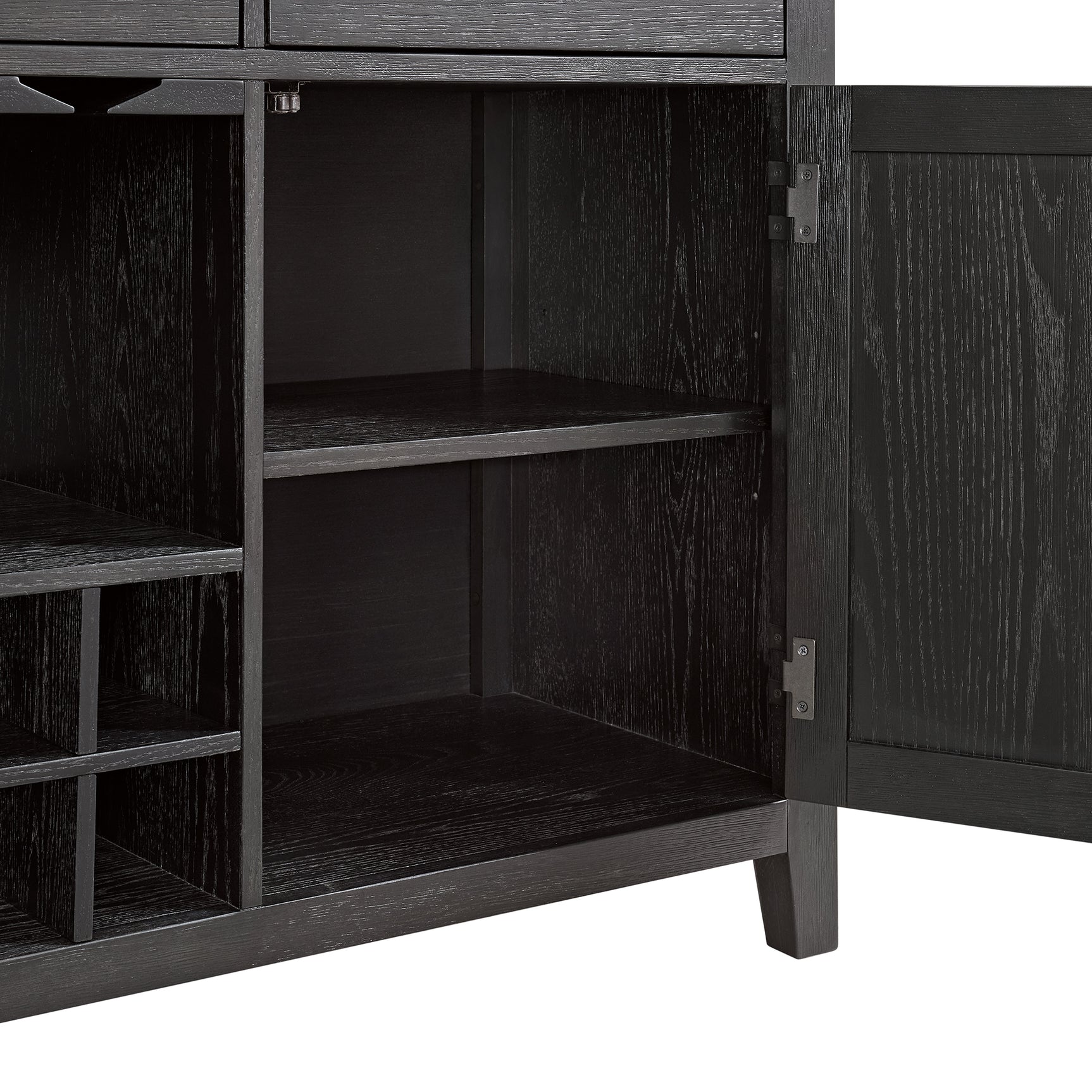 Axel Server in Light Grey and Espresso - Tampa Furniture Outlet
