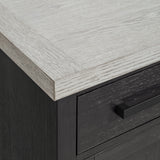 Axel Server in Light Grey and Espresso - Tampa Furniture Outlet