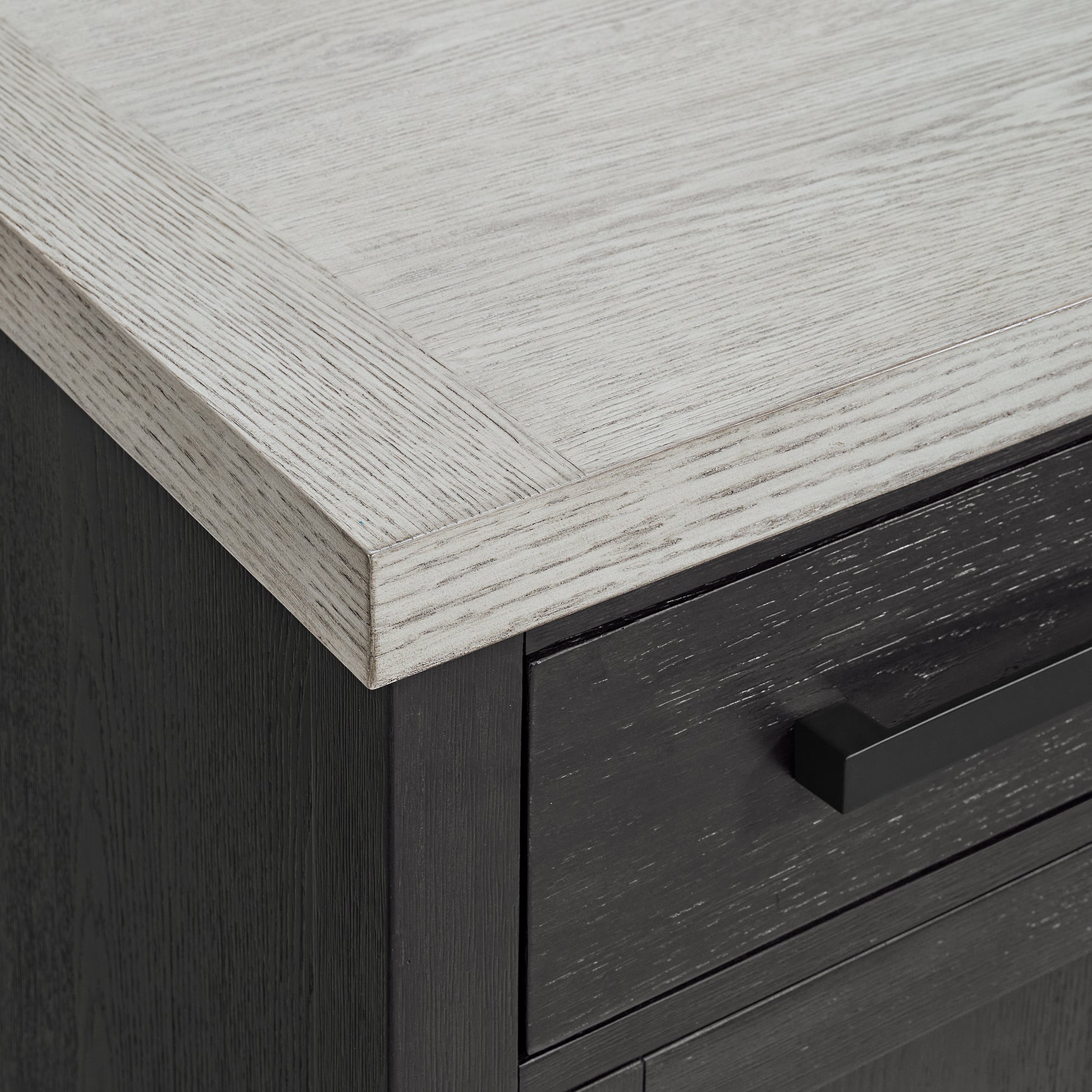 Axel Server in Light Grey and Espresso - Tampa Furniture Outlet