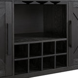 Axel Server in Light Grey and Espresso - Tampa Furniture Outlet