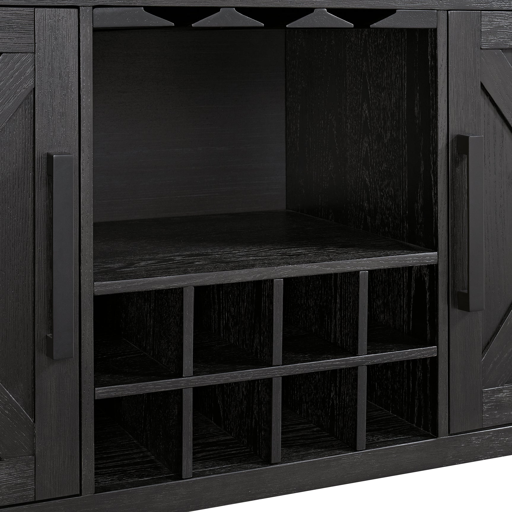 Axel Server in Light Grey and Espresso - Tampa Furniture Outlet