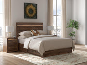 Tampa Furniture Outlet - Ashley Furniture - Janfyn Bedroom - Queen Panel Bed with Storage / Brown - PCB1010B4