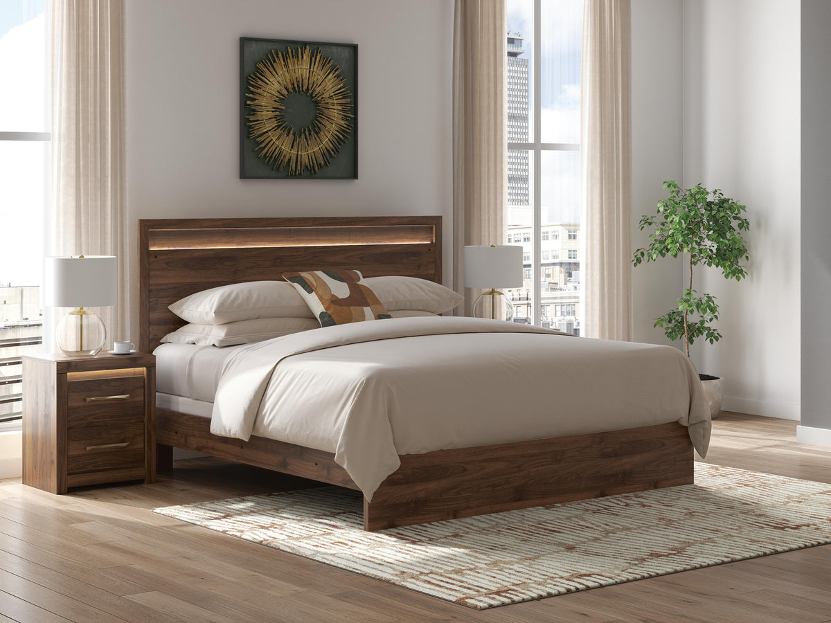 Tampa Furniture Outlet - Ashley Furniture - Janfyn Bedroom - King Panel Bed / Brown - PCB1010B8