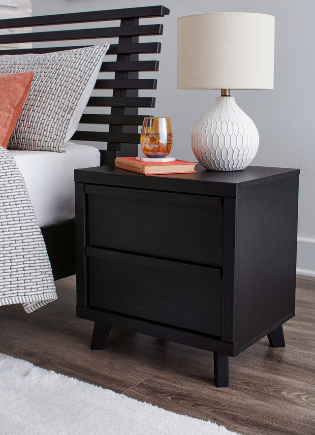 Tampa Furniture Outlet - Ashley Furniture - Danziar Bedroom - Full Slat Panel Bed / Black - B1013B19