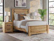 Tampa Furniture Outlet - Ashley Furniture - Brozmont Bedroom - Full Panel Platform Bed / Tan - B1045B10