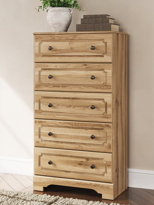 Tampa Furniture Outlet - Ashley Furniture - Aleaport Bedroom - One Drawer Night Stand / Warm Brown - PCB1075-91