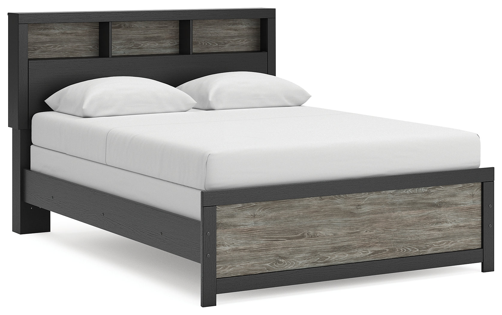 Tampa Furniture Outlet - Ashley Furniture - Broachmyn Bedroom - Queen Bookcase Bed / Black/Gray - PCB1118B2