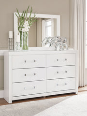 Tampa Furniture Outlet - Ashley Furniture - Maeling Bedroom - Dresser and Mirror / White - PCB1119B1