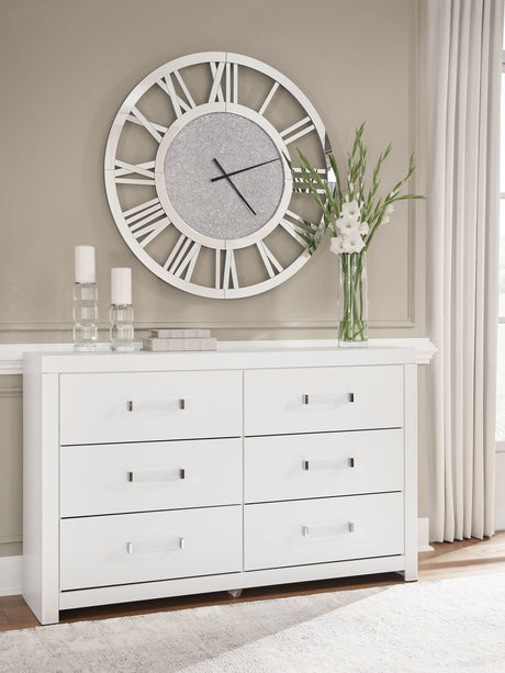 Tampa Furniture Outlet - Ashley Furniture - Maeling Bedroom - Six Drawer Dresser / White - PCB1119-31
