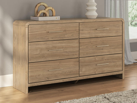Tampa Furniture Outlet - Ashley Furniture - Gramburg Bedroom - Six Drawer Dresser / Warm Natural Brown - PCB1121-31