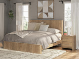 Tampa Furniture Outlet - Ashley Furniture - Gramburg Bedroom - King Panel Bed / Warm Natural Brown - PCB1121B16
