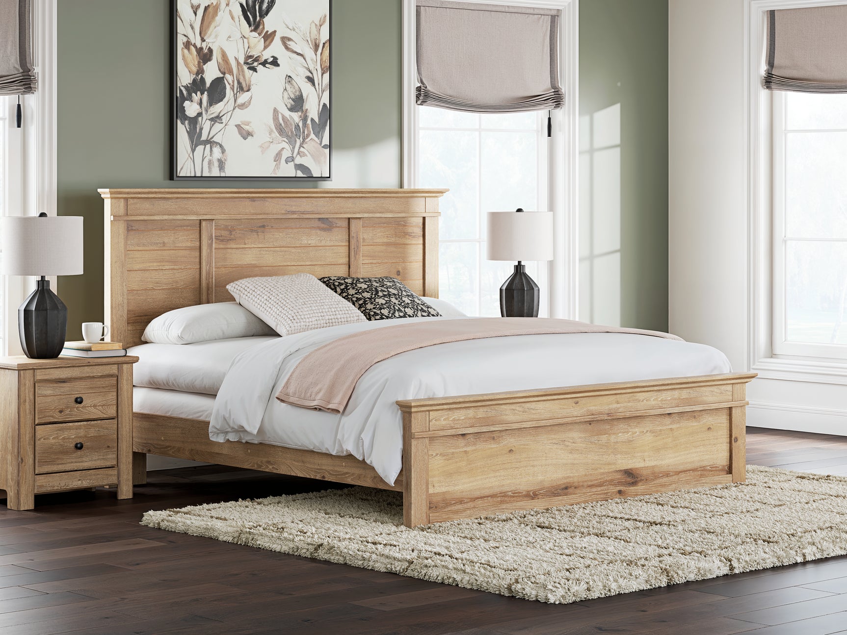 Tampa Furniture Outlet - Ashley Furniture - Makidern Bedroom - King Panel Bed / Tan - PCB1170B12
