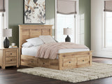 Tampa Furniture Outlet - Ashley Furniture - Makidern Bedroom - Full Panel Storage Bed / Tan - PCB1170B39