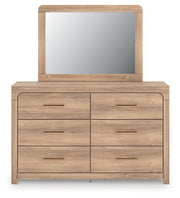 Tampa Furniture Outlet - Ashley Furniture - Kinlanni Bedroom - Dresser and Mirror / Tan - PCB1360B1