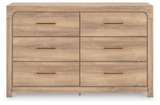 Tampa Furniture Outlet - Ashley Furniture - Kinlanni Bedroom - Six Drawer Dresser / Tan - PCB1360-31