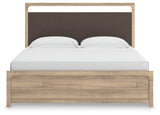 Tampa Furniture Outlet - Ashley Furniture - Kinlanni Bedroom - King Upholstered Panel Bed / Tan - PCB1360B15