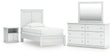 Tampa Furniture Outlet - Ashley Furniture - Bostwick Shoals Twin Panel Bed, Dresser, Mirror and Nightstand - Twin Panel Bed, Dresser, Mirror and Nightstand - B139B60