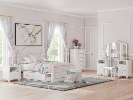 Tampa Furniture Outlet - Ashley Furniture - Kozlani Bedroom - Five Drawer Chest / White - PCB1819-46